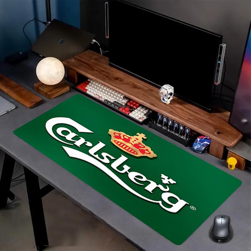 Carlsberg Print Mouse Pad, Anti‑Slip Desktop keyboard Mat, for PC Laptop Gaming Working Daily Use, Cool Festival Birthday Gift