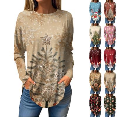 Футболки женские осенние повседневные рубашки с длинным рукавом толстовка винтажный графический принт топ пуловер ко Дню святого Валентина