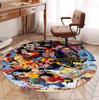 One Piece Pattern Round Rug, Indoor/Outdoor Mat, for Picnic, Gameroom, Bedroom, Office, Living Room, Home Decor Carpet, Birthday Gift