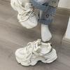 Жареные уличные папины кроссовки женские 2025 новые на толстой подошве увеличивающие рост ноги маленькие универсальные повседневные кроссовки студенческие легкие женские туфли