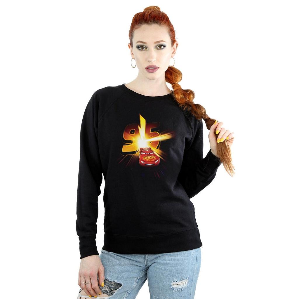 Disney Womens/Ladies Cars Lightning McQueen Burst Sweatshirt