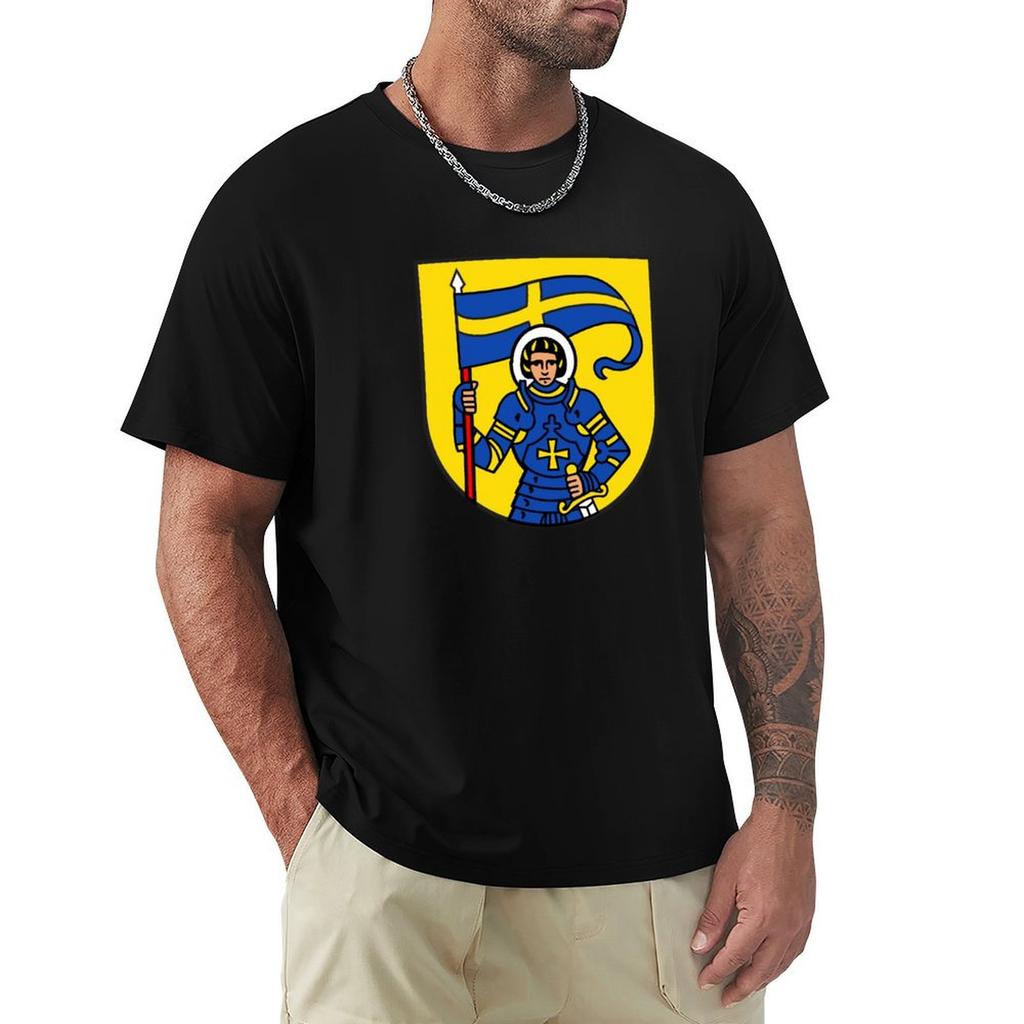 St Moritz Coat of Arms Switzerland TShirt Stain Resistant Casual Tee