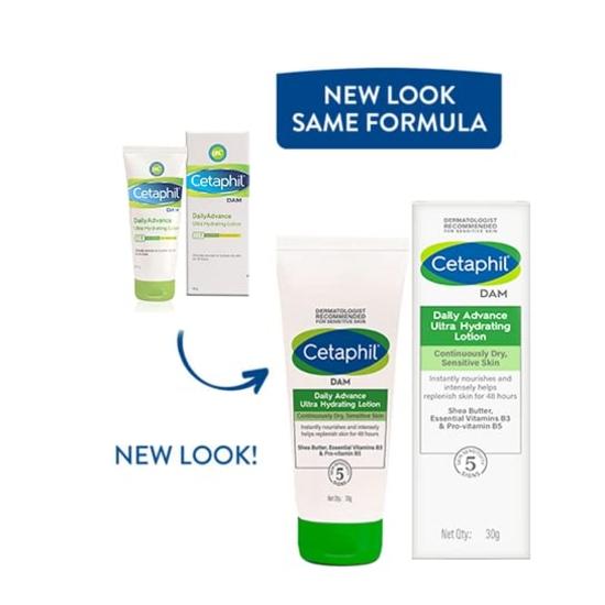 Cetaphil DAM Daily Advance Ультраувлажняющий лосьон для сухой, чувствительной кожи, масло ши | Нежирный, без отдушек | Без парабенов, без сульфатов (Упаковка из 2 шт.)