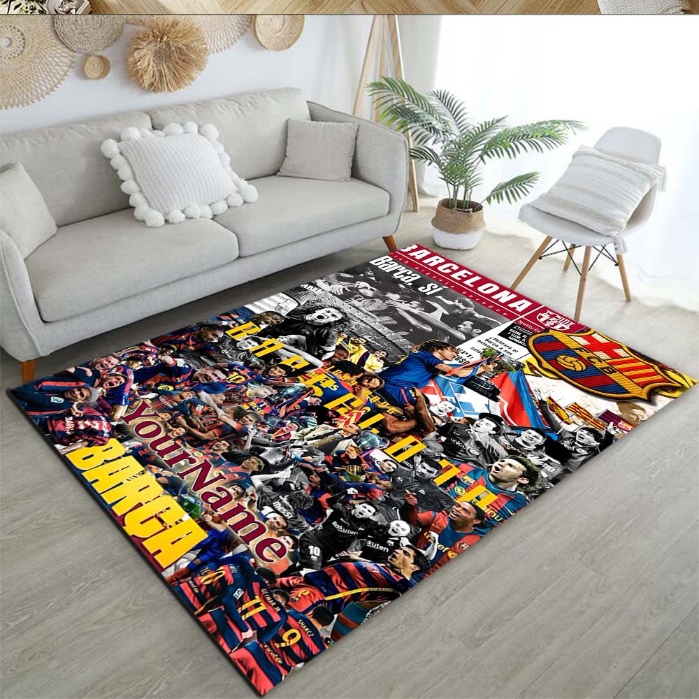 Fc Barcelona Personalized Name Area Rug Perfect for Outdoor Dining Room Entryway Hallway Anti-slip Rug Decorate Offices Wedding Party Gift