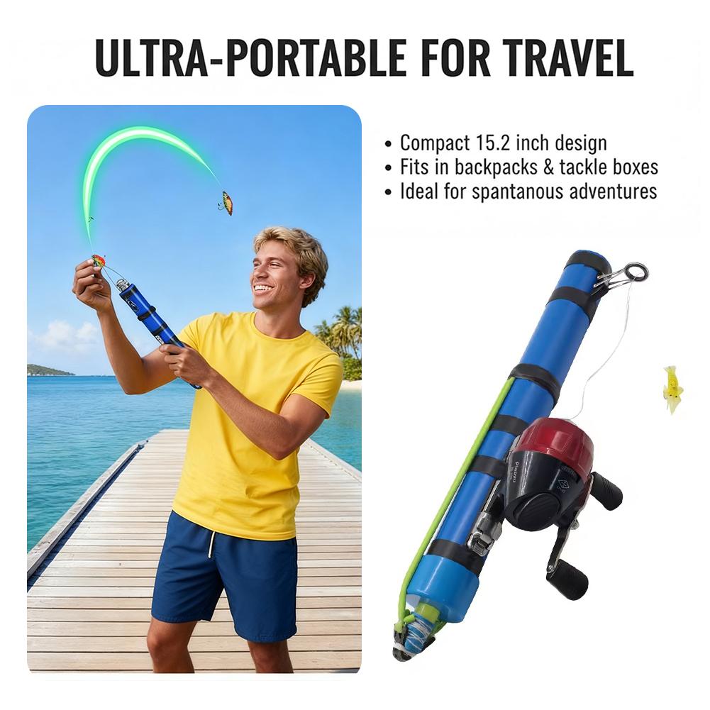 Fishing Catapult Rod Portable Lightweight Catapult Fishing Reel Durable Sturdy Fish Bait Launching Equipment for Traveling Bass