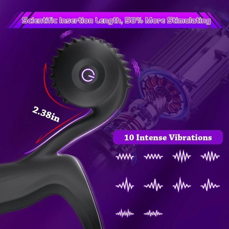 Улитка Vibe Клиторальный Анальный Стимулятор Оргазма Удовольствие Вибрирующий Член Кольцо Пениса Рукав Вибратор Пары Эрекция Секс-Игрушки для Мужчин