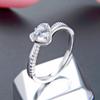 Lindon Classic 925 Sterling Silver Zircon Ring Ladies Jewelry Wedding Promise Party Gift