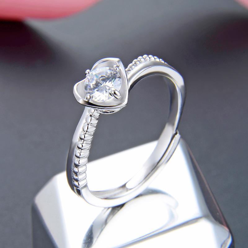 Lindon Classic 925 Sterling Silver Zircon Ring Ladies Jewelry Wedding Promise Party Gift
