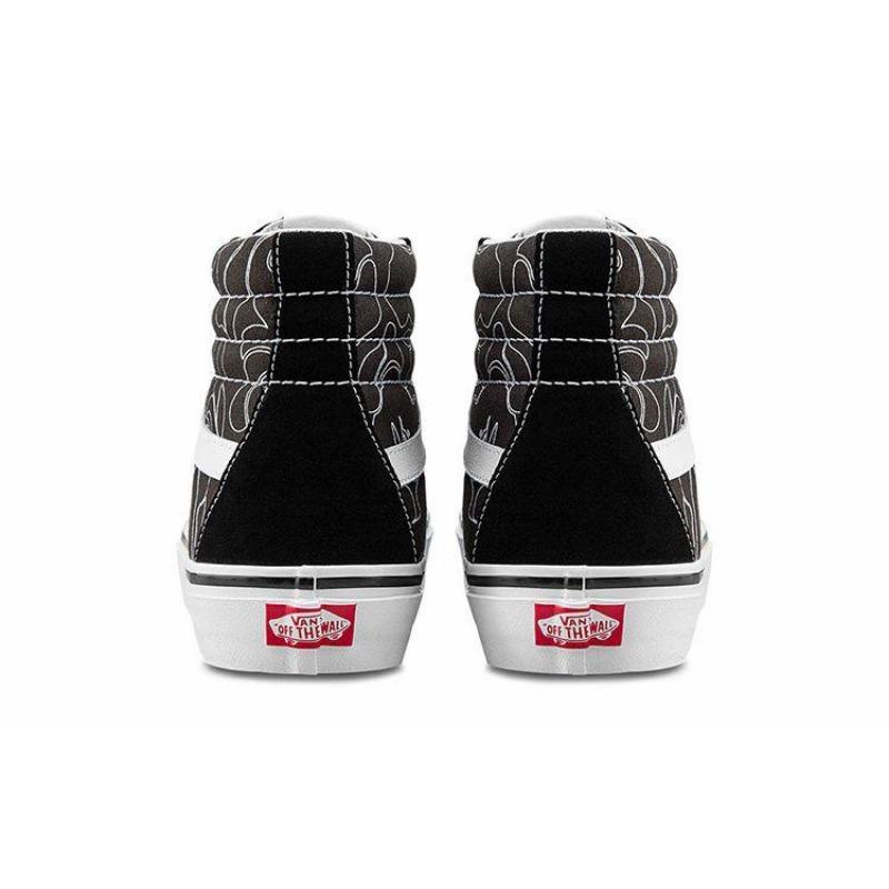A BATHING APE x Vans SK8-Hi 38 DX Canvas Split Suede Collab Wear-resistant Lightweight High Top Unisex Skate Shoes Black VN0A38GF7BG