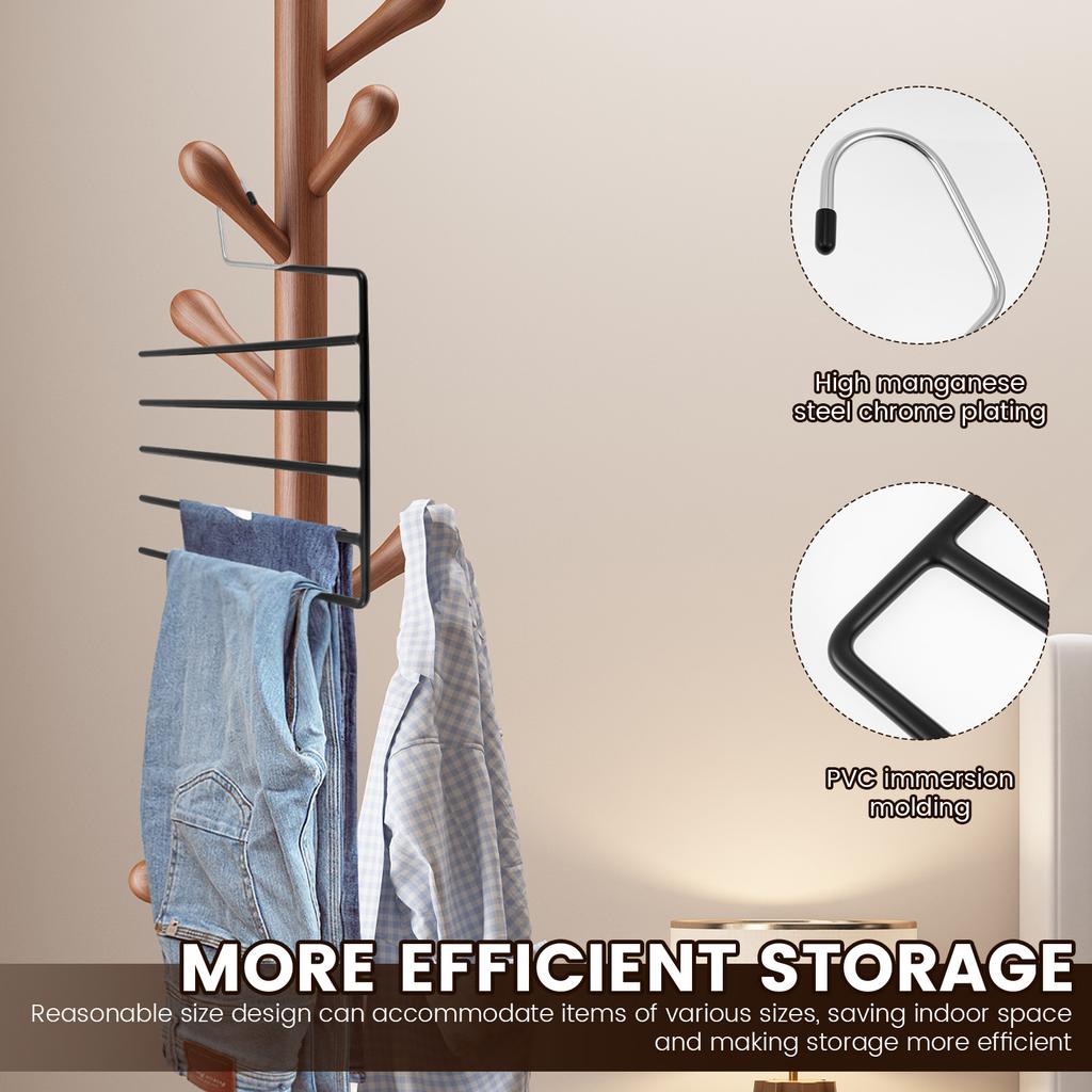 4 шт. 5-ярусная стойка для брюк с открытым концом, нескользящий держатель для садового флага, экономящая место вешалка для брюк для хранения джинсов, брюк, органайзер для хранения брюк