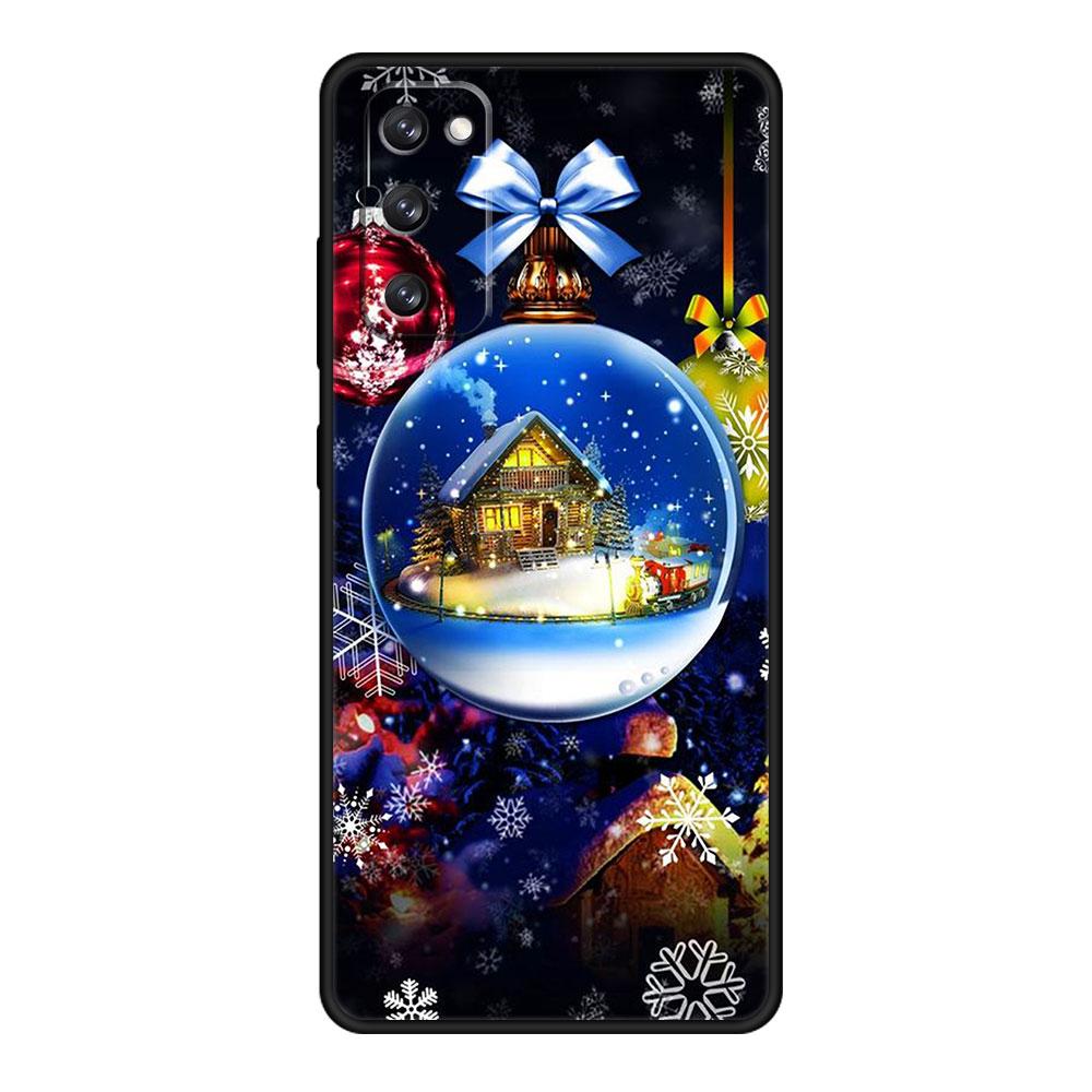 Чехол для телефона для Samsung Galaxy S22 S21 S20 FE Ultra S10 S9 S8 Plus S10e Note 20Ultra 10Plus Оболочка С Рождеством Олень Елка Свет