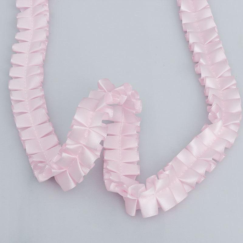 Elegant Multifunction 2.5cm Wide Ruffled Ribbon Polyester Ribbon Ruffled Lolita Headdress Clothing Design Diy Lace Accessories Home Decoration