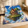 Modern Grid Soft Fleece Blanket