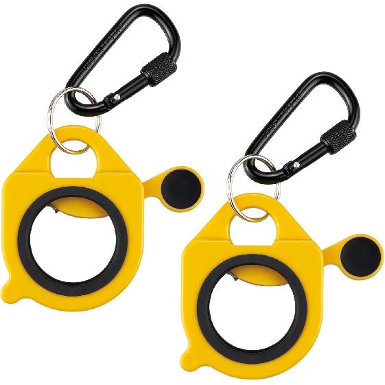 2-Pack Zip Tie Holder, White Cable Tie Holder, Heavy-duty Lockable Carabiner, Reble Zip Ties Holders for Tool Belt, Ziptie Holders Organizer Help