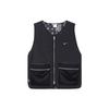 Solid Color Logo Print Zip Vest Men Vests Black DV9494-010
