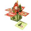 Hot Stamping 3D Pop Up Card Laser Cut Popup Card Exquisite Blessing Card  Christmas Gift