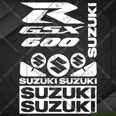 Виниловый набор наклеек-декалей с логотипом GSXR 600 для мотоцикла, комплект для шлема, эмблема