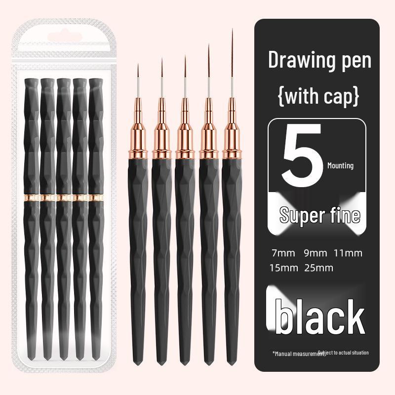 Cross-border Nail Art Brush Set: Line Drawing, Carving, Flower, Hook Line Tool