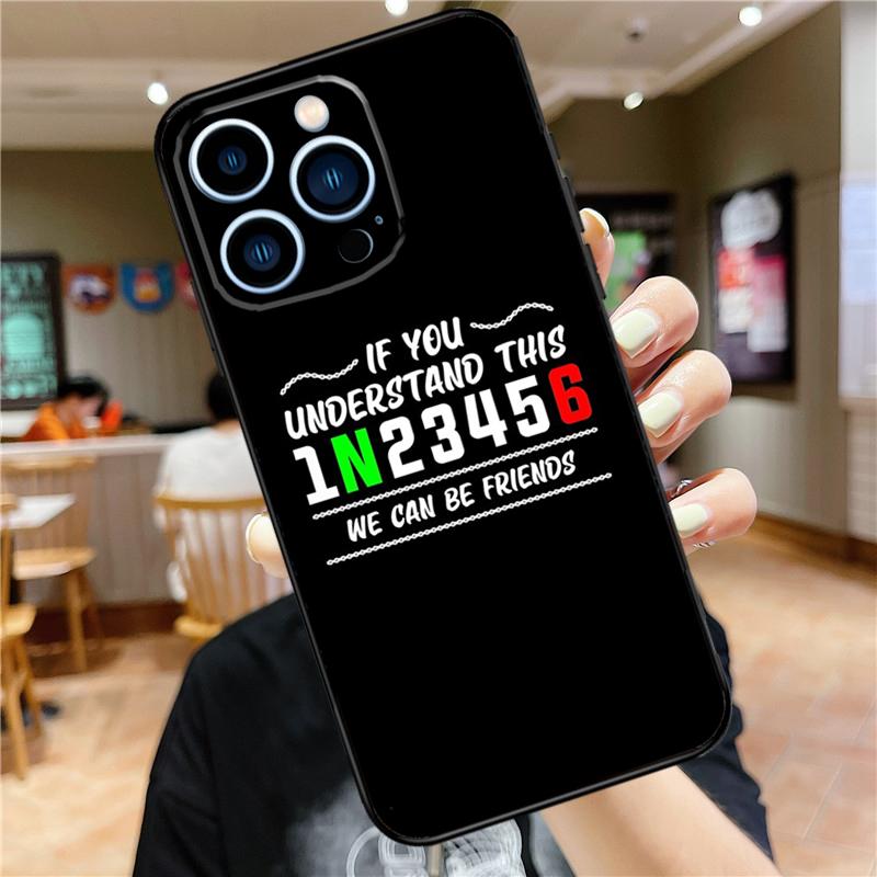 1N23456 Motorcycle Case For iPhone 17 16 15 13 12 11 14 Pro Max Mini Plus 16e 17 Air Bumper Cover Accessories