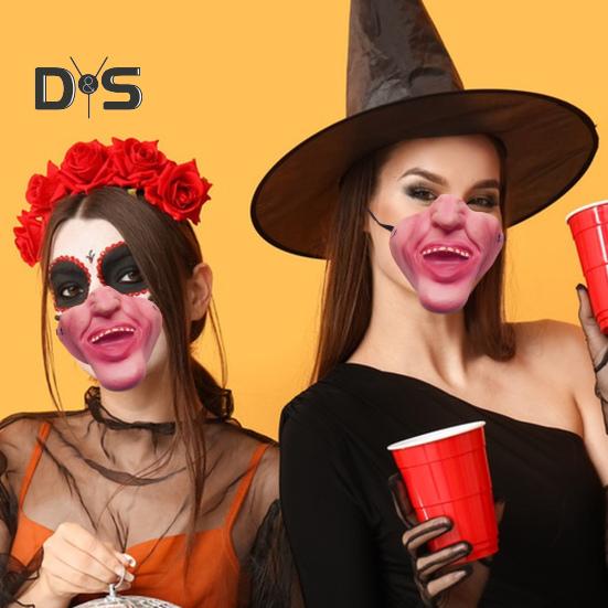 Маска на Хэллоуин из латекса, забавная маска на пол-лица, дышащая, реалистичная, ужасная маска для костюмированной вечеринки, косплей