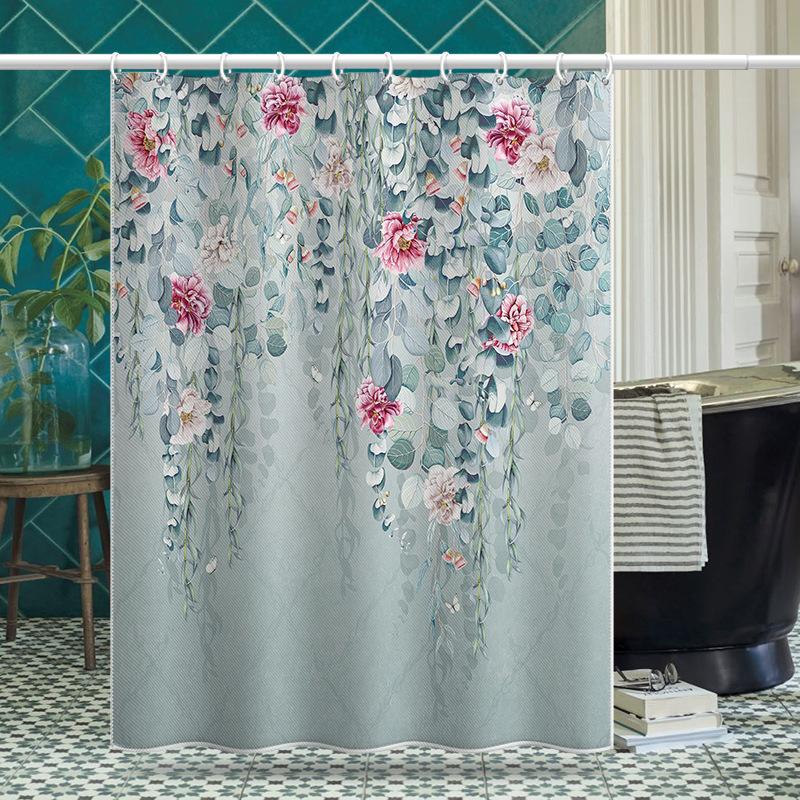 Утолщенная водонепроницаемая занавеска для ванной комнаты, устойчивая к плесени, занавеска для душа, занавеска для душевой перегородки, занавеска для душа, занавеска для ванной комнаты, бесплатная перфорация
