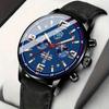 Fashion Men's Sports Quartz Watch, Men's Casual Analog PU Leather Wrist Watch