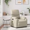 VidaXL Reclining Massage Armchair Cream Faux Leather 373442