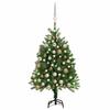 Maison Exclusive - Arbre de Noël artificiel pré-éclairé et boules 120 cm vert