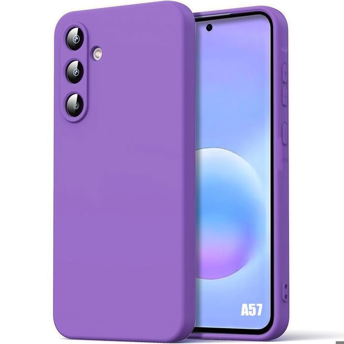 Coque Silicone - BOOLING - pour Samsung Galaxy A57 5G - Souple Anti-Rayures - Violet