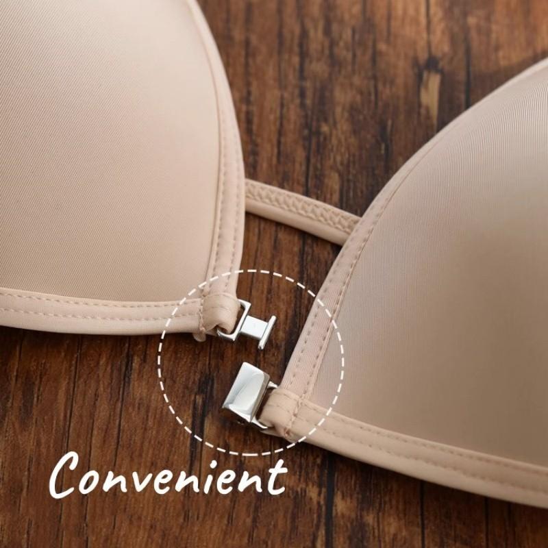 FINETOO Women French Triangle Cup Underwear Traceless and Wireless Lingerie Beautiful Back Bra