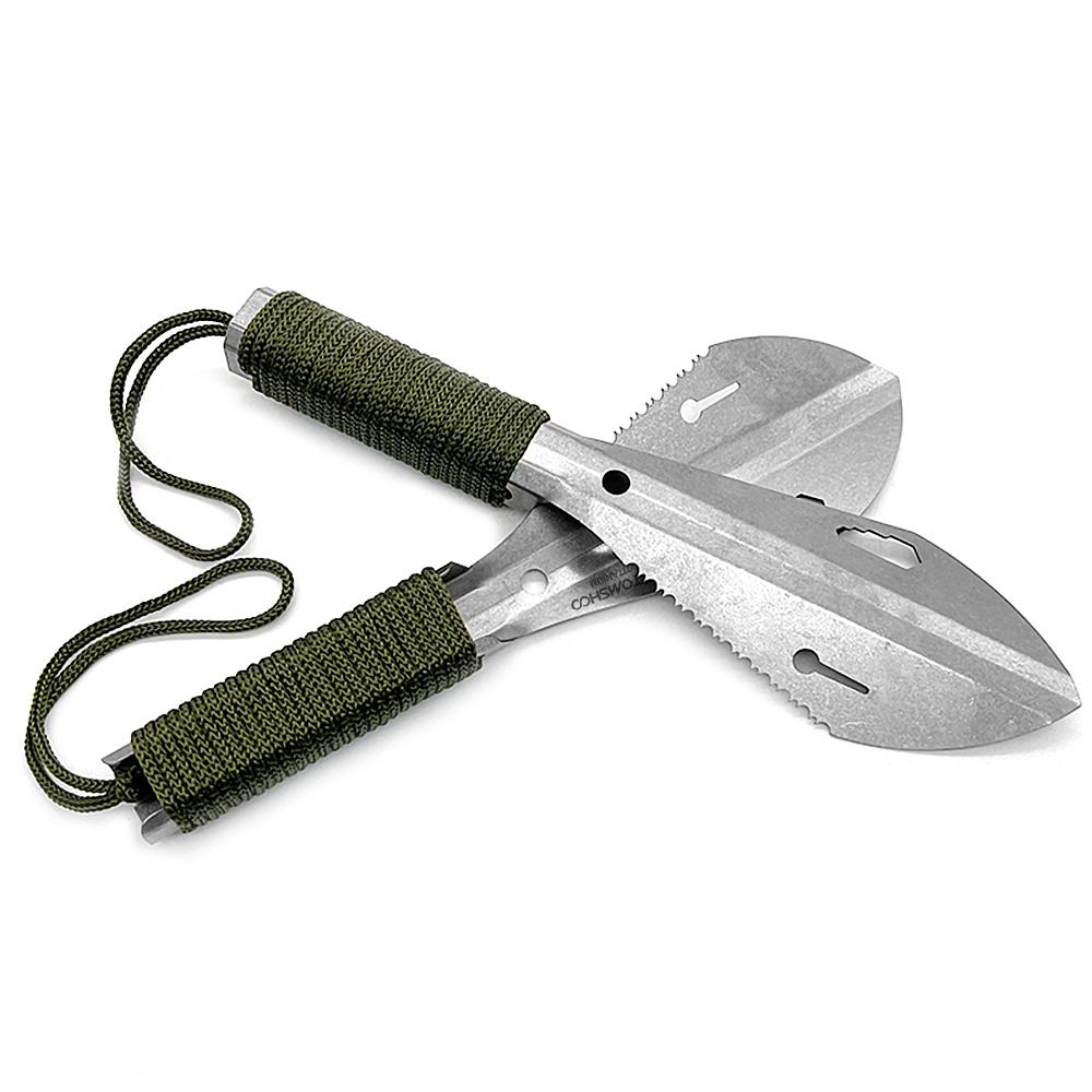 Универсальная походная лопата Ti с веревкой для выживания, легкая портативная лопата для кемпинга