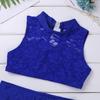 Детский кружевной топ без рукавов с цветочным принтом для девочек из 2 шт., комплект спортивной одежды, укороченный топ, спортивный костюм для тренировок в тренажерном зале, спортивная танцевальная одежда