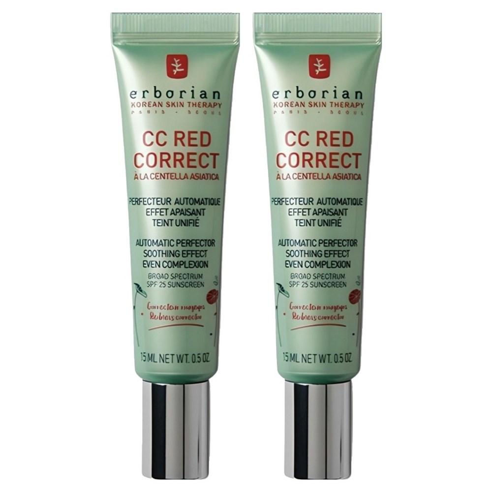 Erborian Red Correct CC Cream SPF25, 15ml, 2 pcs