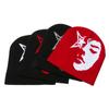 Y2K Popular Star Woman Singer Pattern Jacquard Knitted Hat Hip Hop Personality Warm Winter Hat Woman