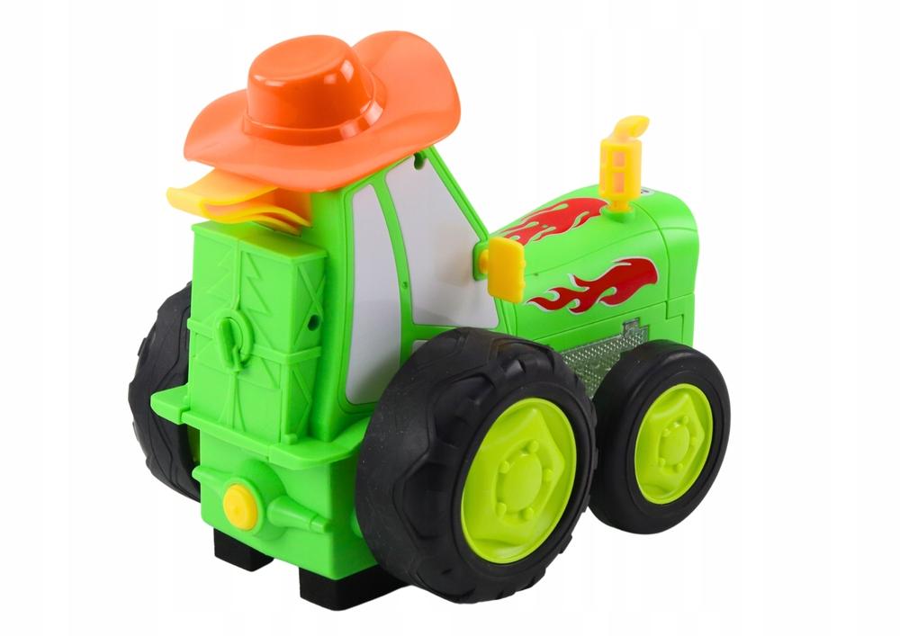 Traktor Autko Zdalnie Sterowane Ciągnik Rc Zielony Świeci Skacze Tańczy