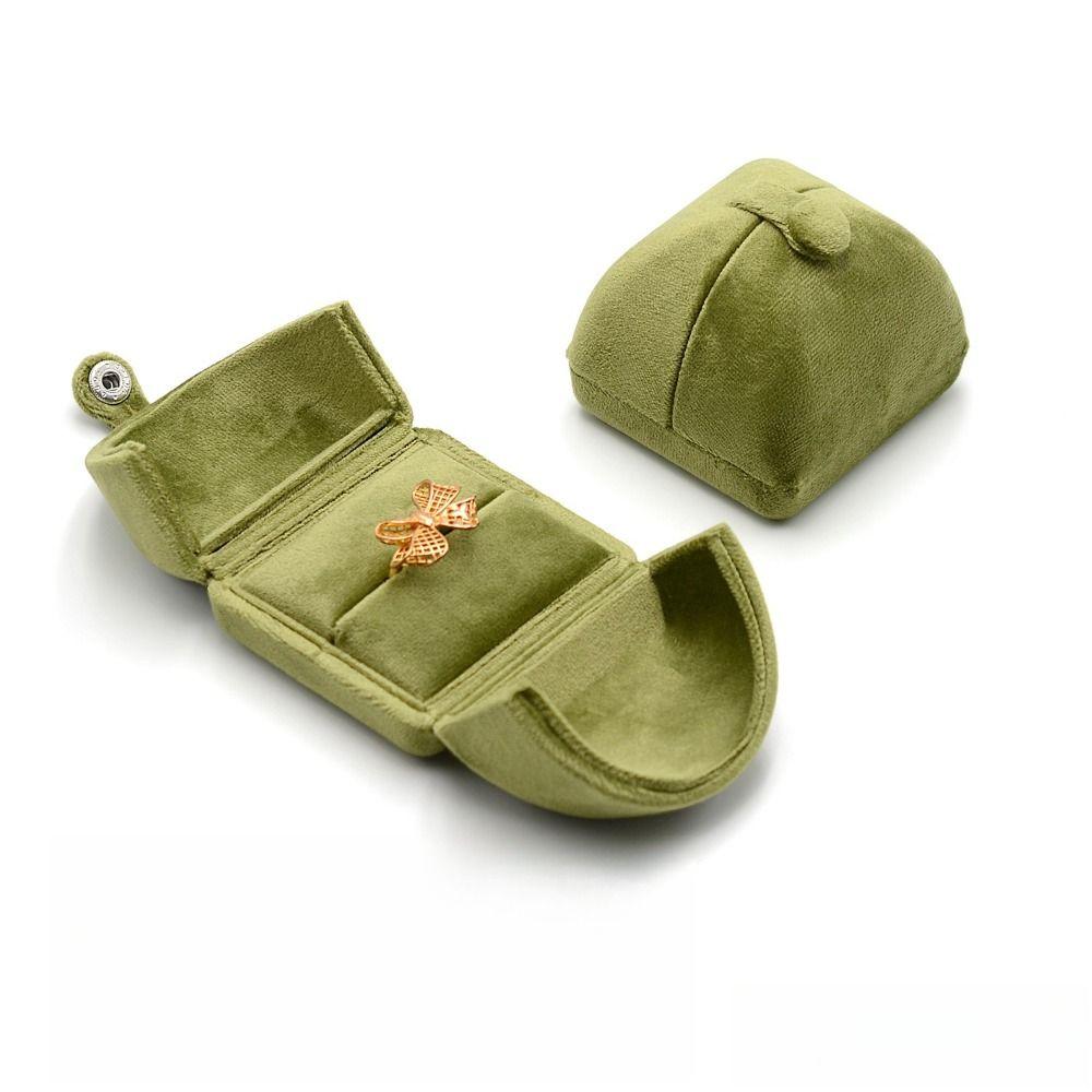 Luxury Velvet Jewelry Box Vintage Necklace Bracelet Case Portable Rings Bearer Box  Jewelry Storage