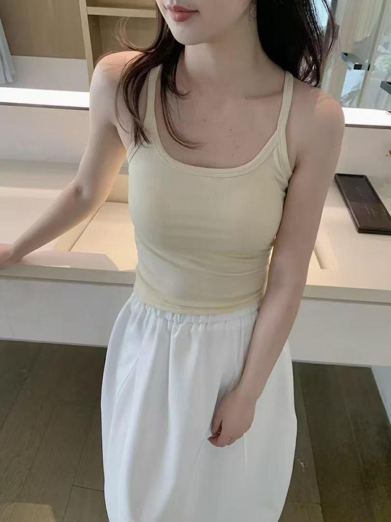 Кружевная майка на бретельках: Приталенный крой, сексуальный и чистый для женской весны/лета