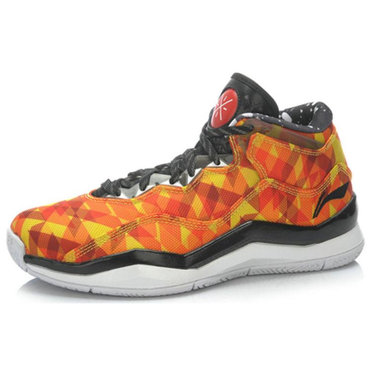 Li Ning WOW 3 Модные Нескользящие Легкие Нескользящие Легкие Средние Баскетбольные Кроссовки Мужские Оранжево-Желтые ABAJ013-26