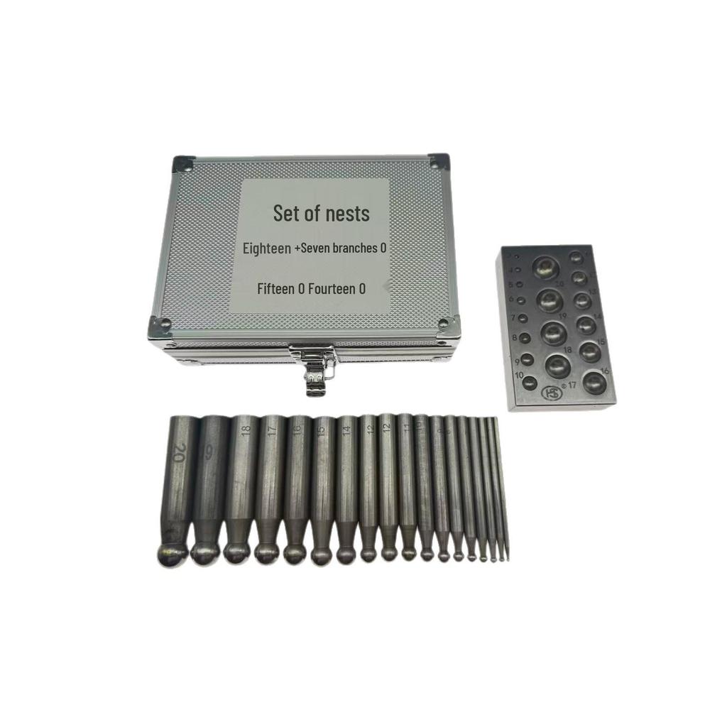 Набор из 14 предметов: Пробойники и квадратная наковальня для изготовления ювелирных изделий из золота, серебра и меди, Инструменты для DIY