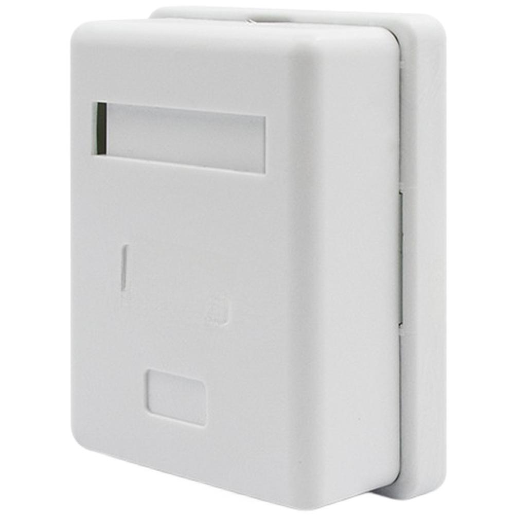 Совместимый с CAT6 CAT5E Для Настенного Монтажа Сетевой Коробки для RJ45 UTP Проводки T568B Позолоченные Контакты ABS 5.94x6.16x2.62см Белый