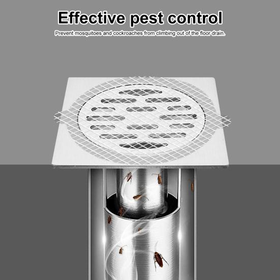 30Pcs Drain Hair Catcher Prevent Easy Filter Install Biodegradable Sewer Clogs Mesh Stickers Adhesive