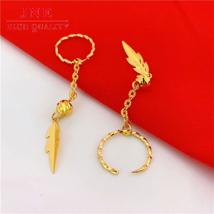 Gold Plated Gold Plated Earrings Female Student Simple Tassel Earrings Thread Simulated Vietnam Alluvial Gold Earrings