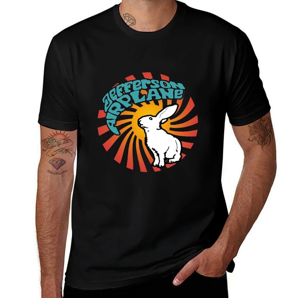 Jefferson Airplane White Rabbit Tshirt Heavy Duty Casual Work Tee
