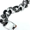 Men Woman 316L Stainless Steel 24mm Curb Chain Bracelet Cuban Bracelet Bangle Jewelry