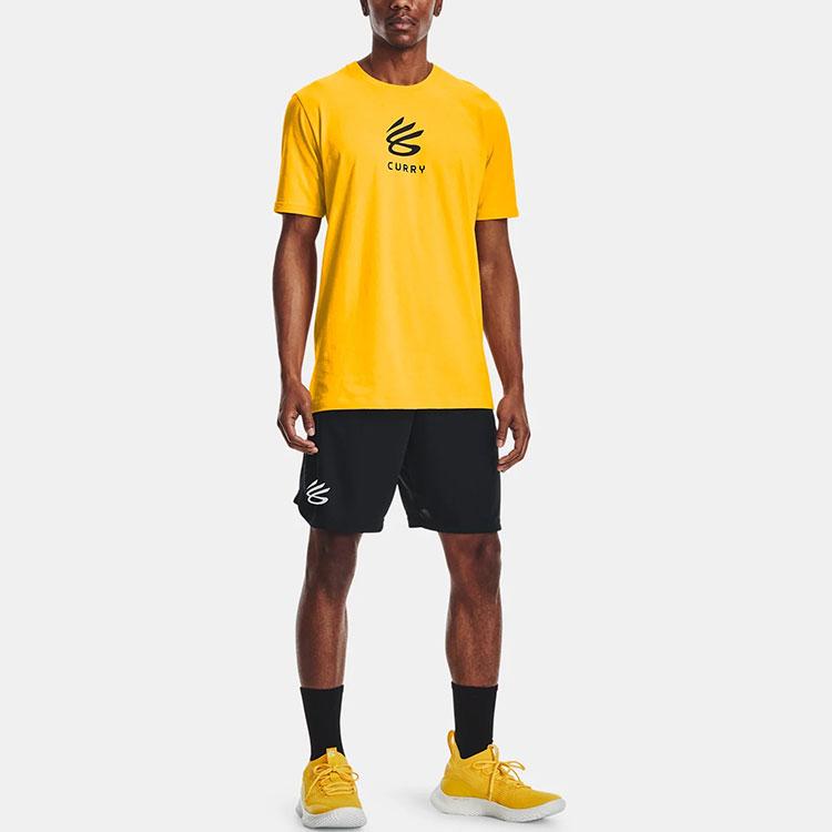 Under Armour Баскетбольные тренировочные трикотажные шорты с принтом Curry 8 для мужчин, повседневные шорты, черные 1362002-001