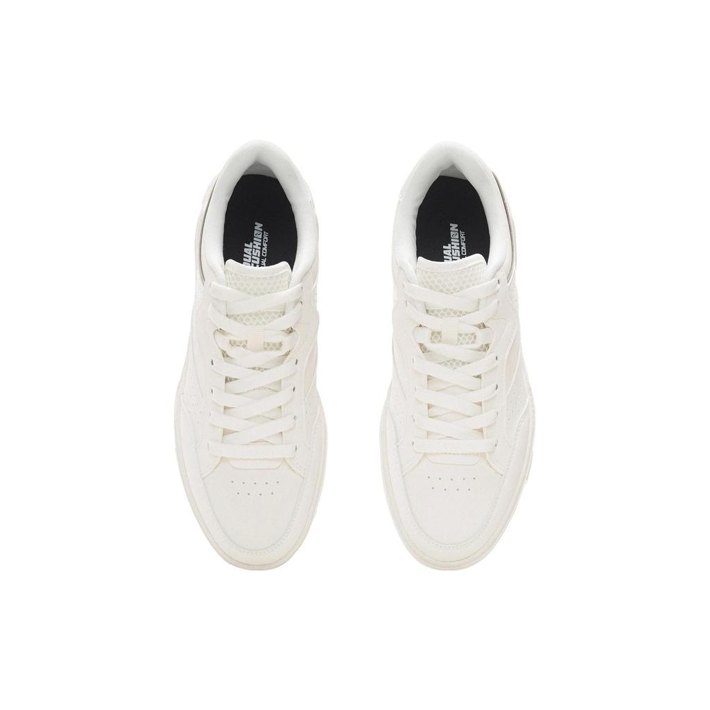 Li Ning Slip Resistant Lightweight Low Top Skate Shoes Men Sneakers White AGCS031-1