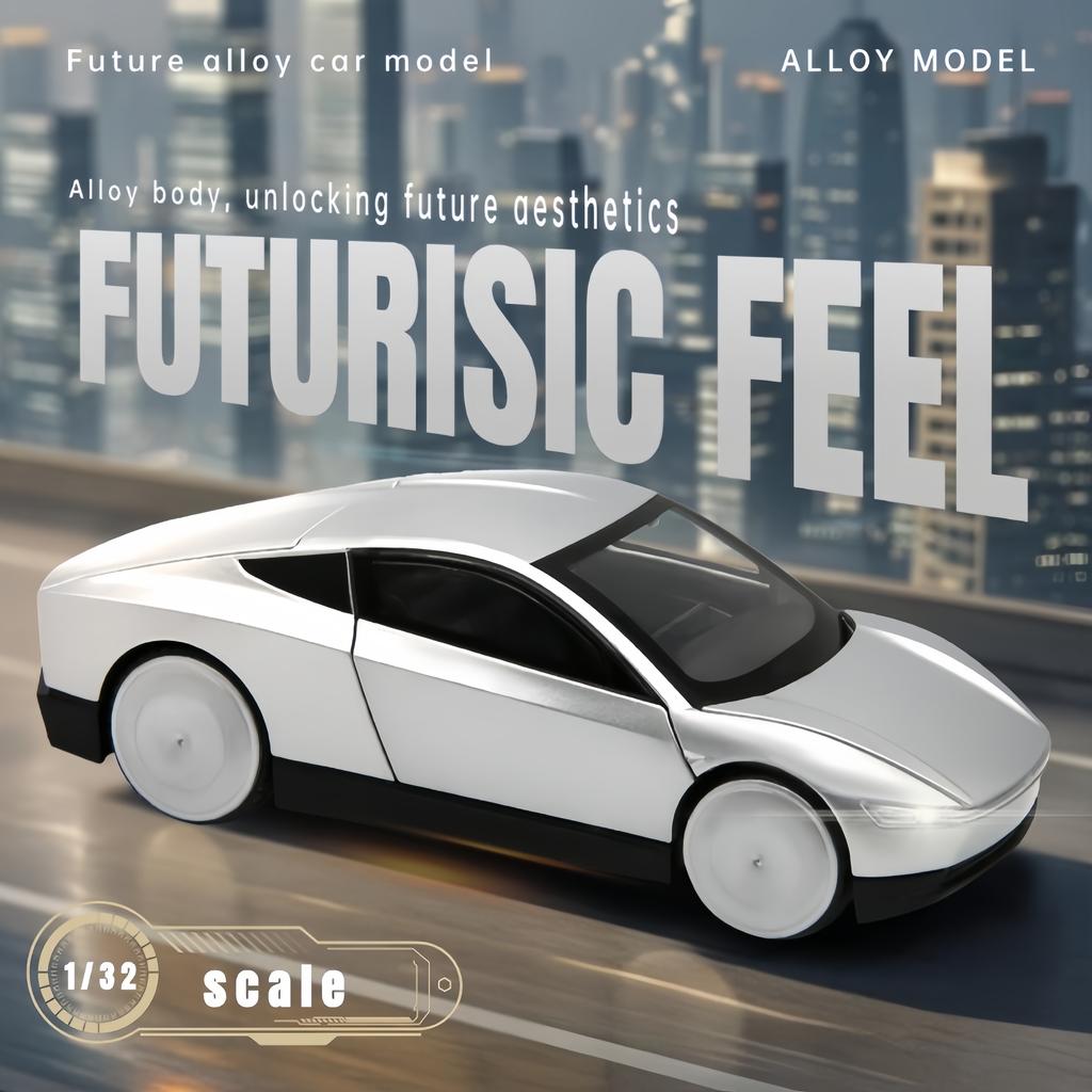 1:32 Tesla Robotaxi Пикап Модель из сплава Имитация Huili Модель автомобиля Мальчик Металлическая игрушечная машинка Украшение Подарок