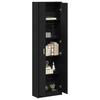 Wardrobe with Shelf Black Oak Effect 55 x 25 x 189 cm