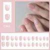 24 шт. накладные ногти короткие миндалевидные искусственные ногти акриловые полное покрытие накладные ногти маникюр нейл-арт