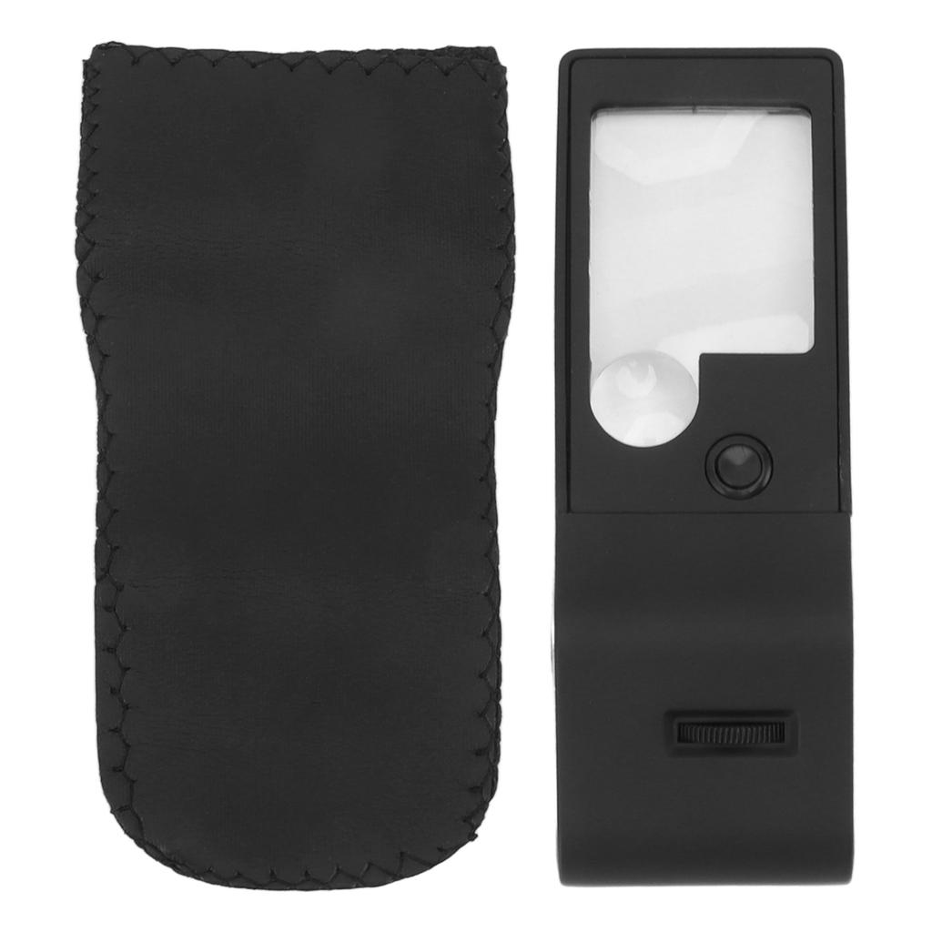 LED Lighted Magnifier 3X 10X 55X Portable Aspheric Magnifier High Bright UV Detection Magnifying Glass